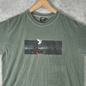 Hockey Skateboards Shirt Mens Large Green Y2K Box Logo Graphic Tee